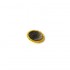  
bottone gioiello madreperla con contorno filigranata dorata: 2,3 cm