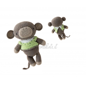 Crochet Kit Kiwi monkey amigurumi